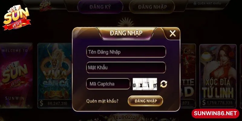 Thao tác đăng nhập Sunwin nhanh chóng, dễ dàng 