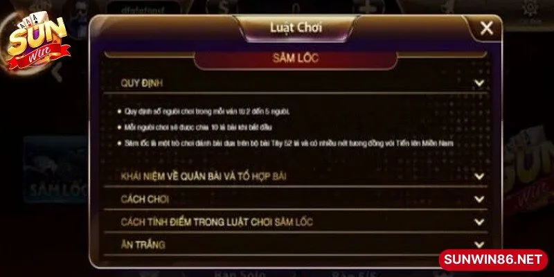 Luật chơi Sâm lốc online Sunwin chi tiết cho người mới tham gia
